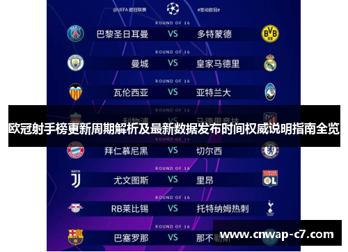 欧冠射手榜更新周期解析及最新数据发布时间权威说明指南全览 欧冠射手榜更新周期解析及最新数据发布时间权威说明指南全览